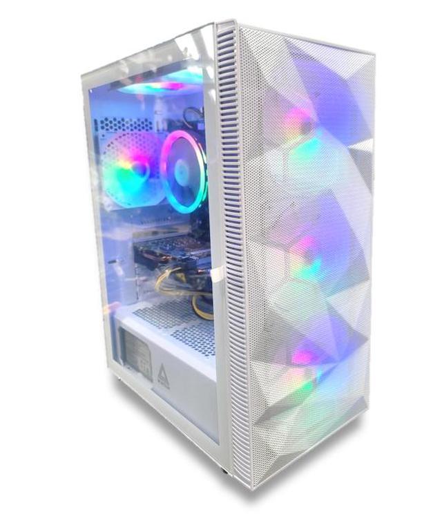 Odyssey DG19 R2 Custom Gaming PC White ATX LED Gaming Case RGB LED Fans Intel Core I5 3.0GHz 16GB RAM 1TB SSD GTX 1650 Wi-Fi Windows 11 Pro