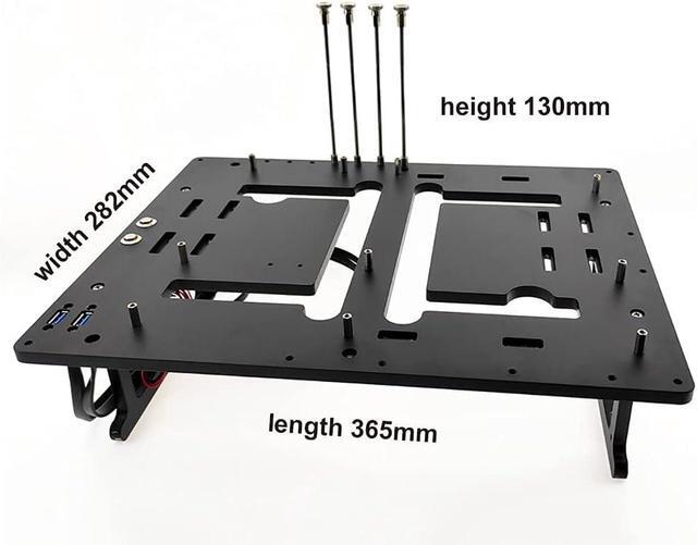 Open Air ATX PC Frame HTPC Water Cooling Test Bench Aluminum Case Bare Overclocking DIY Computer Support Graphics Card Silver