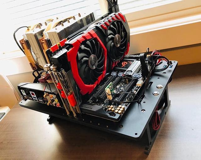 Open Air ATX PC Frame HTPC Water Cooling Test Bench Aluminum Case Bare Overclocking DIY Computer Support Graphics Card Silver