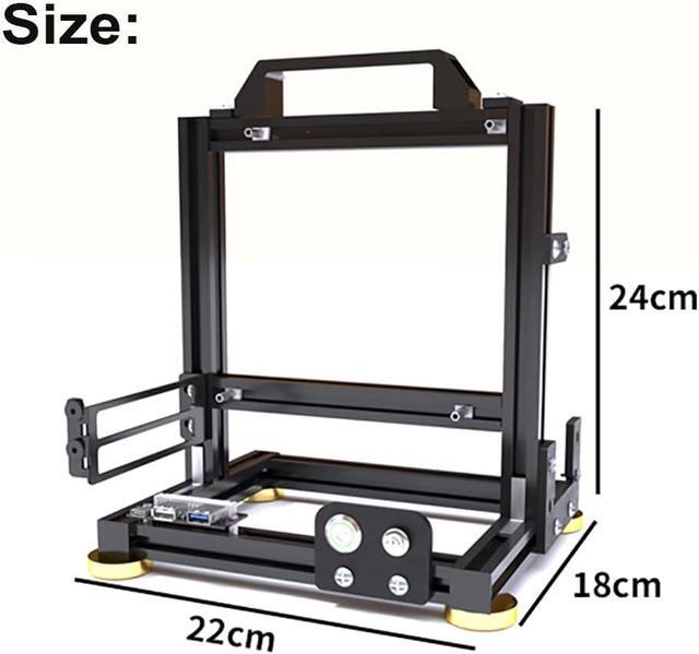 Open Air Computer Case PC Test Bench ITX Motherboard Chassis Aluminum Bracket DIY Builiding Bare Frame Support ATX Power Supply 120 Liquid Cooling