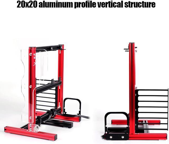 Open Frame Pc Case Electronic Products ATX M ATX Itx Open Chassis Vertical Overclocking Open Aluminum Frame Chassis Rack Black (Red)