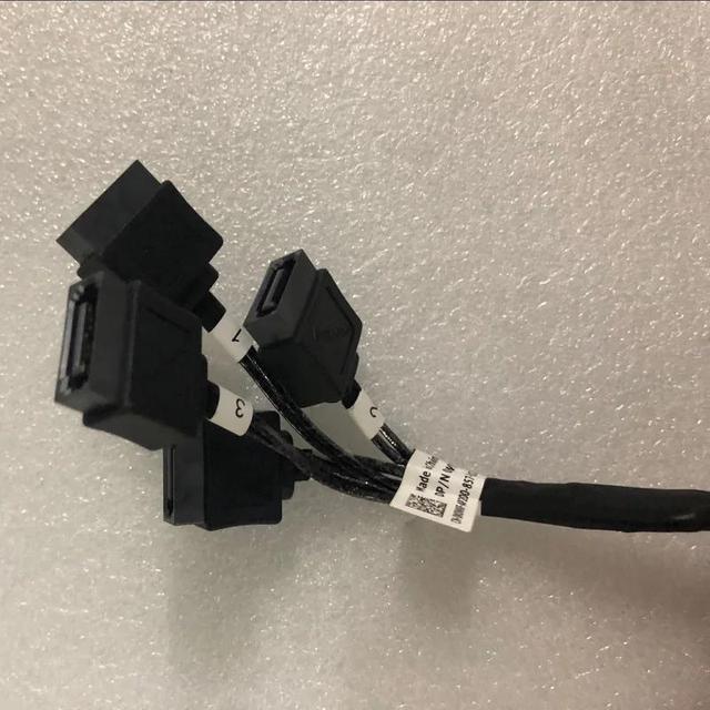 Para Precision T5820 T7820 Mini SAS SFF-8643 A 4 SATA 7pin HDD Disco Duro Servidor Raid Cable K0WKF 0K0WKF