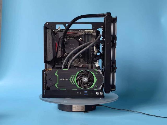 PC Case All Aluminum Open Air Test Bench Compatible ATX MATX ITX Motherboard Computer Cooling Vertical Personalized Chassis Black