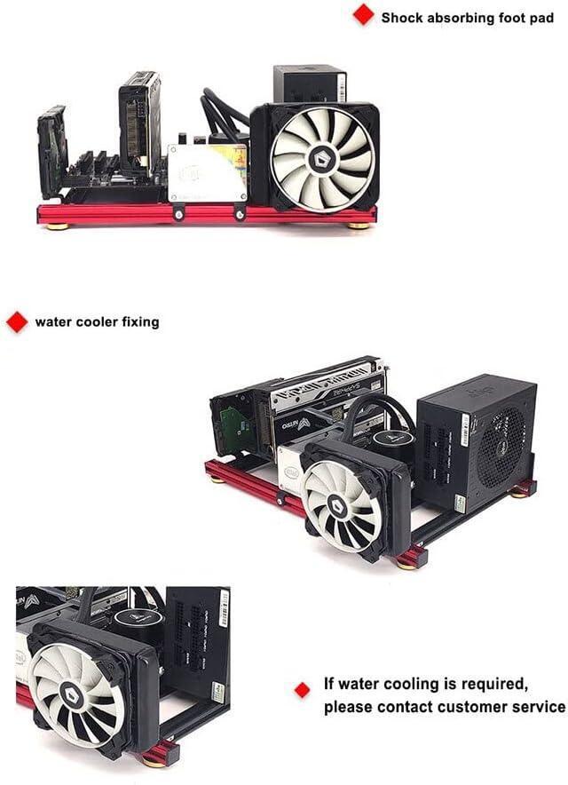 PC Case Open Frame ITX Computer Chassis Rack Horizontal DIY Computer Case Desktop Aluminum Bracket Support ATX Power Supply