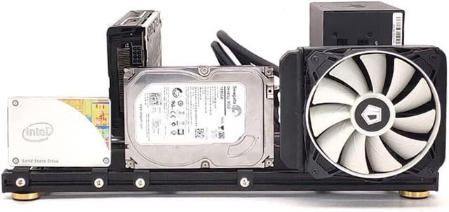 PC Case Open Frame ITX MATX Computer Chassis Rack Horizontal DIY Computer Case Desktop Aluminum Bracket Support ATX Power Supply