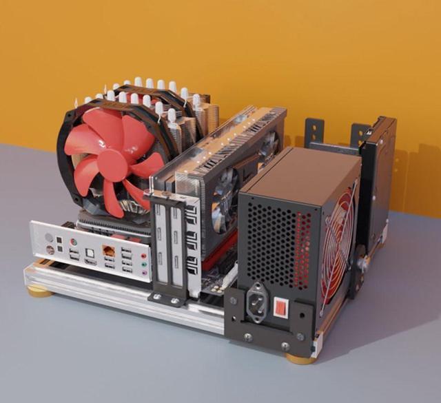 PC Case Test Bench ITX Motherboard Open Style Computer Chassis Aluminum Support Water Cooling ATX Power Supply