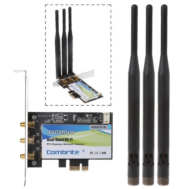 PCI-E 2.4G+5G Dual Band Wifi 300/450M PCI-Express Wlan Card For INTEL6300 AR5008
