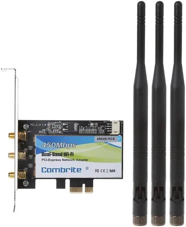 PCI-E 2.4G+5G Dual Band Wifi 300/450M PCI-Express Wlan Card For INTEL6300 AR5008