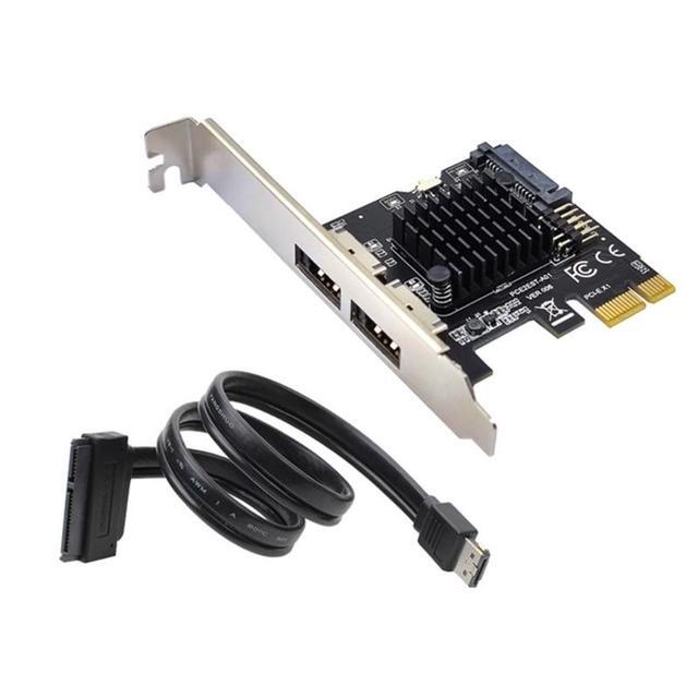Pci-e To Dual Port POWER OVER ESATA Pci E To Power ESATA USB Expansion Card For Command Queuing Expansion Cards(A)