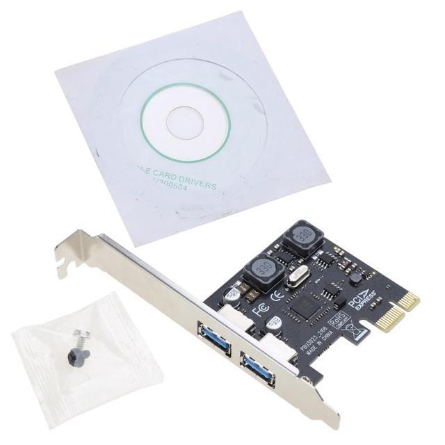 PCI-E To USB 3.0 Adapter 2-Ports 5Gbps Self-Powered USB 3.0 PCI E Expansion Card PCI Express USB Card For Desktop