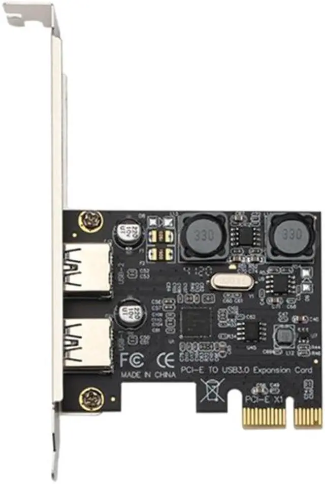 PCI-E to USB 3.0 Adapter 2-Ports 5Gbps Self-Powered USB 3.0 PCI E Expansion Card PCI Express USB Card for Desktop