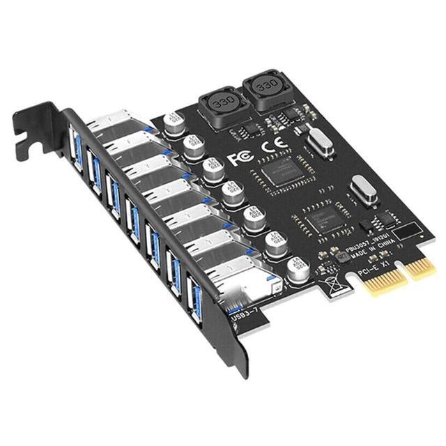 PCI-E USB 3.0 Expansion Card 7 Port USB 3.0 PCI Express Expansion Card PCIE USB 3.0 Adapter Desktop Computer Components(NEC NEC)