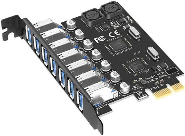 PCI-E USB 3.0 Expansion Card 7 Port USB 3.0 PCI Express Expansion Card PCIE USB 3.0 Adapter Desktop Computer Components(NEC NEC)