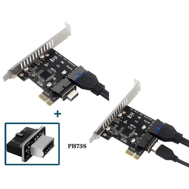 PCI-E USB 3.0 Expansion Card Adapter 2 Port USB3.0 Hub Internal 19/20 Pin Header PCIE PCI Express To USB3.0 Adapter Card