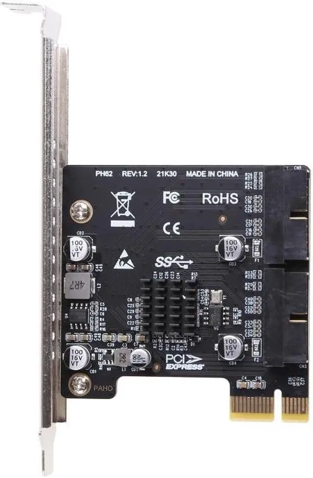 PCI-E USB 3.0 Expansion Card Adapter 2 Port USB3.0 Hub Internal 19/20 Pin Header PCIE PCI Express to USB3.0 Adapter Card