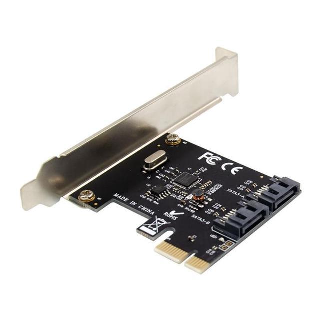PCI-Express ASM1061 Single Chip Sata Expansion Card PCI-E To 2 Sata Gen3 6Gb Host Controller Adapter