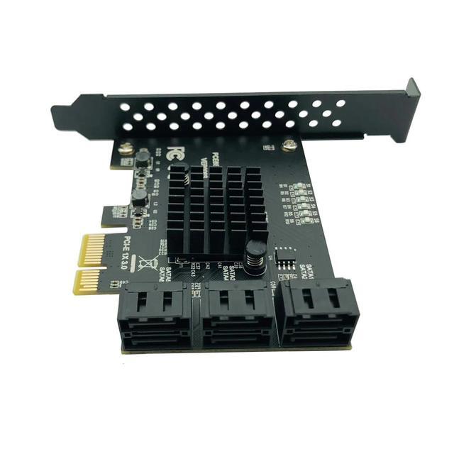 PCI Express To 6 Ports SATA Controller SATA 3 III 3.0 6Gbps To PCI-e X1 Card Adapter PCIe SATA3 Expansion Card Riser For Windows