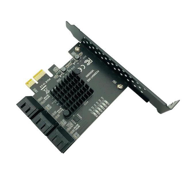 PCI Express To 6 Ports SATA Controller SATA 3 III 3.0 6Gbps To PCI-e X1 Card Adapter PCIe SATA3 Expansion Card Riser For Windows