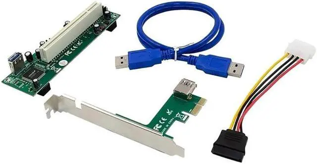 PCI-Express To PCI Adapter Card Pcie To Pci Slot Expansion Card with 15 Pin SATA Power Cable Connector For PC(as shown)