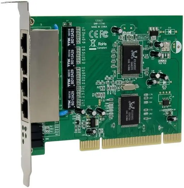 PCI Quad Fast Ethernet Switch Board 100Mbps Realtek PCI V2.2 RTL8305+8100CL Chipset 4 Port RJ45 Network Switch Lan Card