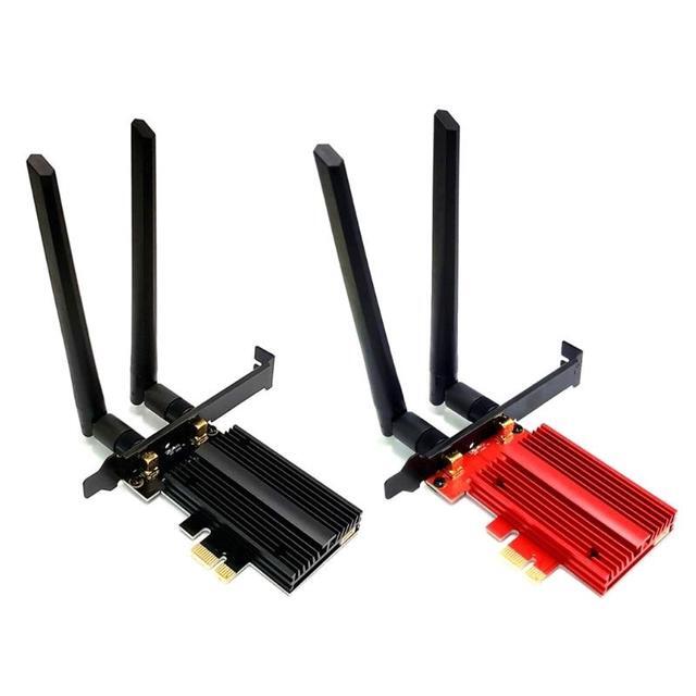 Pcie-1x To M.2 Ngff-Ekey Mini Mini Wireless Wifi Network Card Adapter Card Supports BluetoothRed