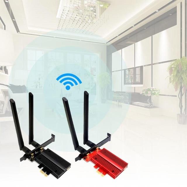 Pcie-1x To M.2 Ngff-Ekey Mini Mini Wireless Wifi Network Card Adapter Card Supports BluetoothBlack
