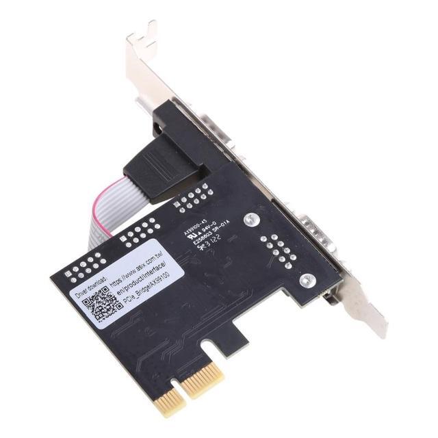 PCIE 2 Port Serial Expansion Card PCI For Express PCI-E To Industrial DB9 X2 Serial RS232 COM Port Adapter AX99100 Chip