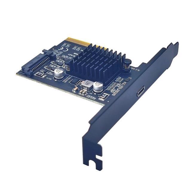 PCIe To USB 3.2 Gen2 Adapter Card With 20Gbps Bandwidth PCI-Express Expansion Card Internal Motherboard Riser Card