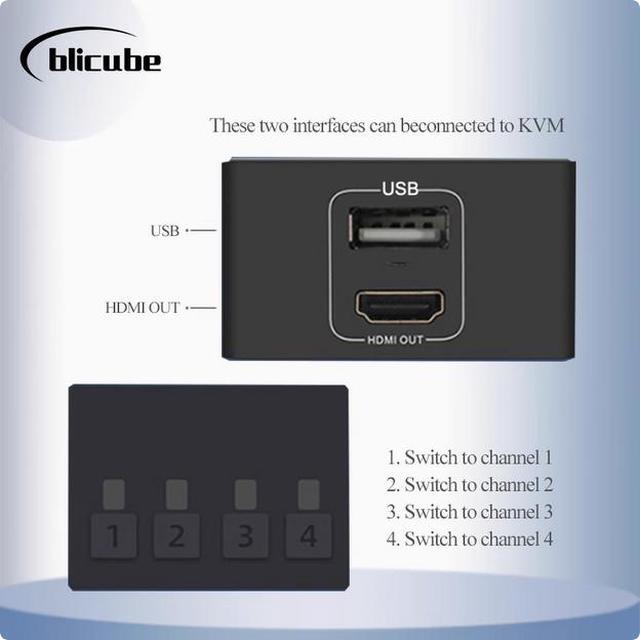 PiKVM BLIKVM 4K HDMI USB Switch KVM Four-port Converter 4-in-1-out Set