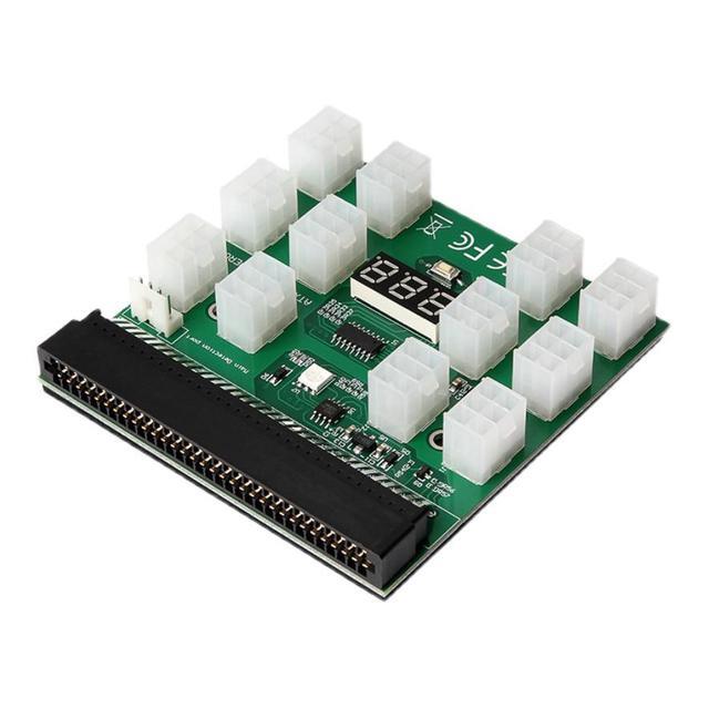 Placa De Arranque De 12 Puertos 17 Puertos Conector De 6 Pines Pantalla LED Para Fuente De Alimentación De Minería GPU BTC De 1200W/750W Gran Oferta(17Ports)