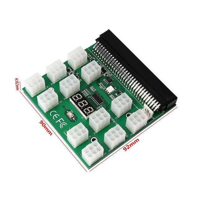 Placa De Arranque De 12 Puertos 17 Puertos Conector De 6 Pines Pantalla LED Para Fuente De Alimentación De Minería GPU BTC De 1200W/750W Gran Oferta(17Ports)