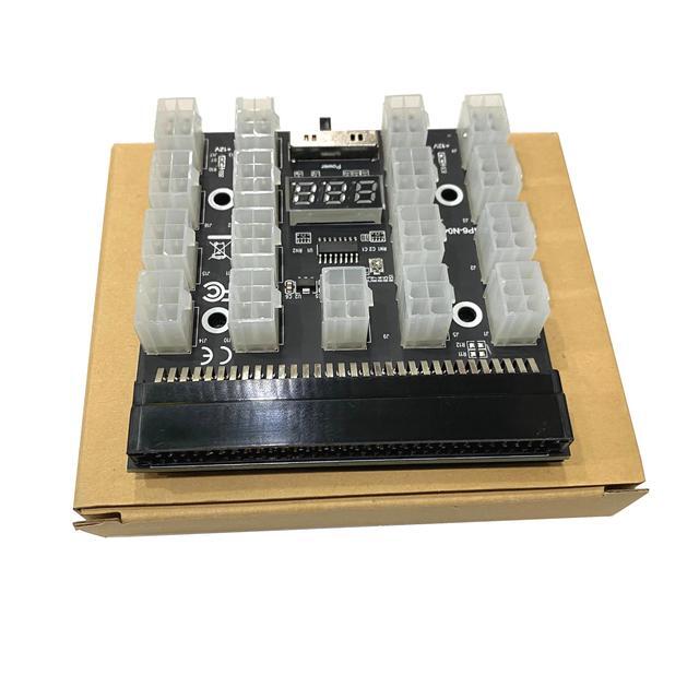Placa De Arranque De 17 Puertos Conector De 6 Pines Pantalla LED Para Fuente De Alimentación De Minería GPU BTC De 1200W/1400W/750W Gran Oferta