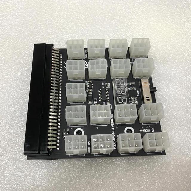 Placa De Arranque De 17 Puertos Conector De 6 Pines Pantalla LED Para Fuente De Alimentación De Minería GPU BTC De 1200W/1400W/750W Gran Oferta