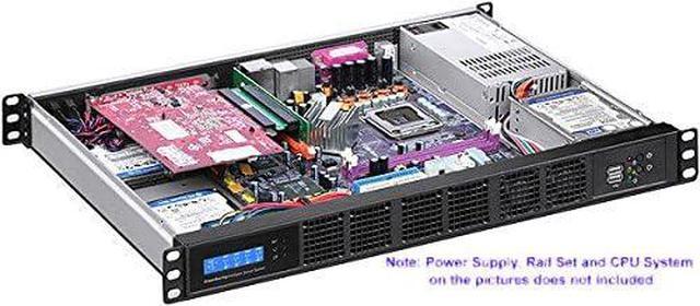 PLINKUSA RACKBUY 1U(Fan LCD)(Maximum 12x2.5 SSD) Rackmount Chassis(12.60" Deep)(Micro-ATX/Mini ITX)(Customize 1U IO Shield)(NO Power Supply No Rail No System And Case Only) IPC-G1320M