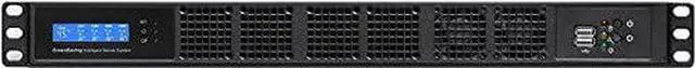 PLINKUSA RACKBUY 1U(Fan LCD)(Maximum 12x2.5 SSD) Rackmount Chassis(12.60" Deep)(Micro-ATX/Mini ITX)(Customize 1U IO Shield)(NO Power Supply No Rail No System and Case Only) IPC-G1320M