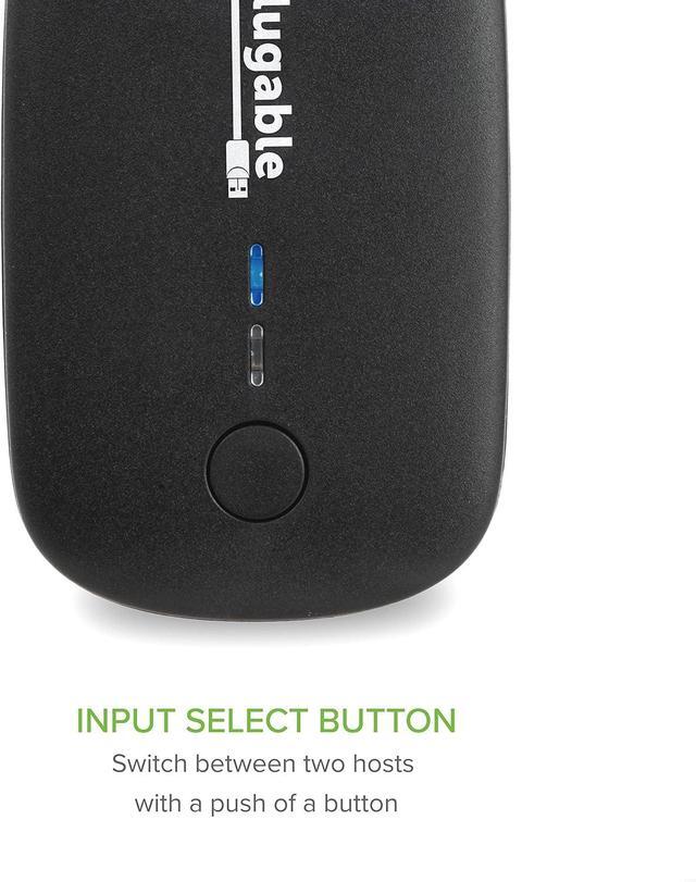 Plugable USB 2.0 Sharing Switch For One-Button USB Device Port Sharing Between Two Computers (A/B Dual Computer Switch)