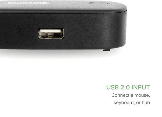 Plugable USB 2.0 Sharing Switch For One-Button USB Device Port Sharing Between Two Computers (A/B Dual Computer Switch)