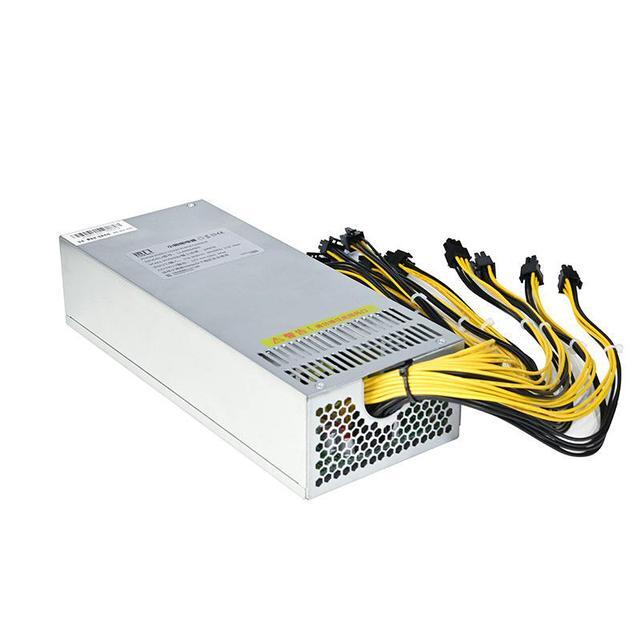 Power Supply 2U 1800W Full Voltage 110V-264V Miner PSU 6PIN Compatible With Antminer Z15 Z11 Z11J Antminer S9J S9i S9 Innosilicon A10pro Computing Power 12V For ASIC Miner Chassis Computer Server PSU
