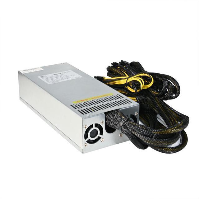 Power Supply 2U 2000W Miner PSU Long Cable Line Bitcion Power Supply 2000W Computing Power 12V For ASIC Miner GPU Single-channel Wind Cooling Mute Power Supply Desktop Computer Chassis Server PSU