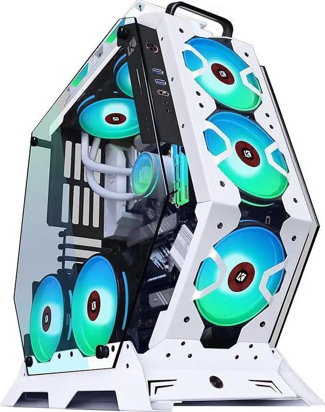 PRC PolarBot1 Custom Gaming Desktop PC Intel Core i7-12700K 3.6GHz 12-Core 16GB DDR4 1TB NVMe M.2 SSD 1TB SSD (2) GeForce RTX 4090 24GB GDDR6X Wi-Fi BT 280mm ARGB AIO Liquid Cooling Windows 11 Home