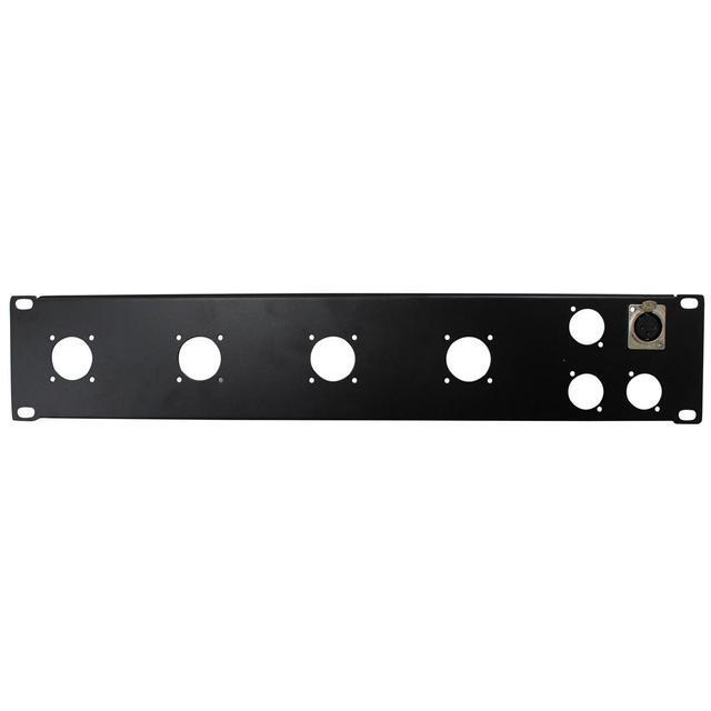 ProX T-P2-4X4 2 Unit Unloaded Rack Panel For 4 XLR-D & 4 NL4 Speakon Or NAC3