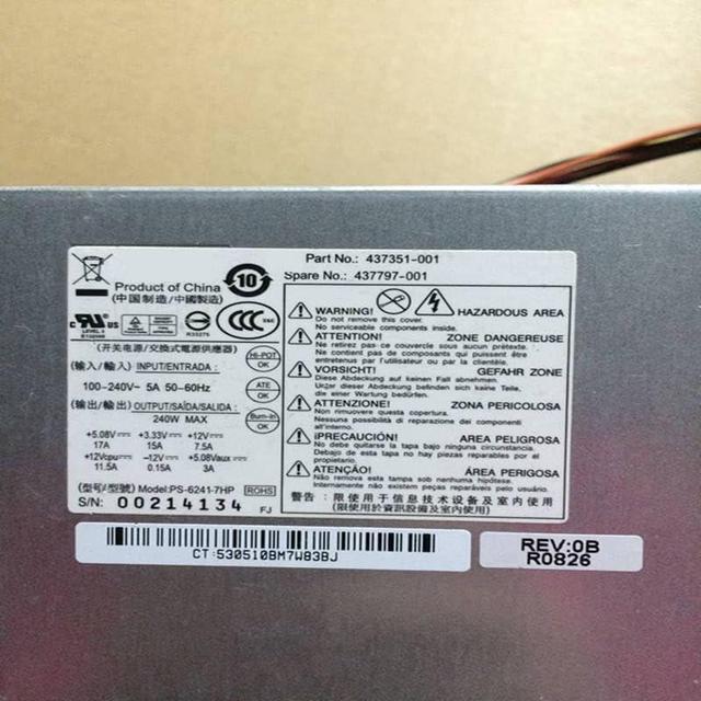 PSU For Dc7800 Dc7900 240W Power Supply PS-6241-7HP PC6014 DPS-240MB-1 437798-001 437352-001 437351-001 437797-001