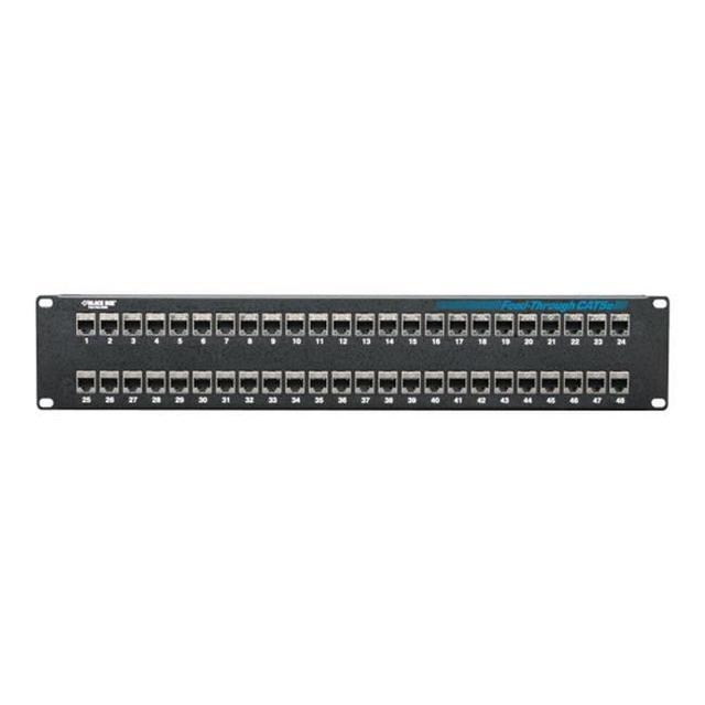 PTCH PNL CAT5E FD-THR 2U SHIELDED 48PT