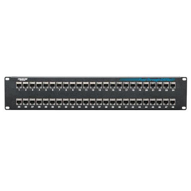 PTCH PNL CAT5E FD-THR 2U SHIELDED 48PT