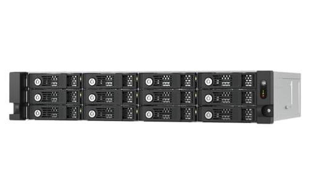 QNAP TL-R1200PES-RP-US 12 Bay 2U Short Depth Rackmount PCIe Interface SATA JBOD For Petabyte-Scale Expansion (Diskless)