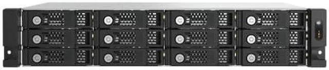 QNAP TL-R1200PES-RP-US 12 Bay 2U Short Depth rackmount PCIe Interface SATA JBOD for petabyte-Scale Expansion (Diskless)