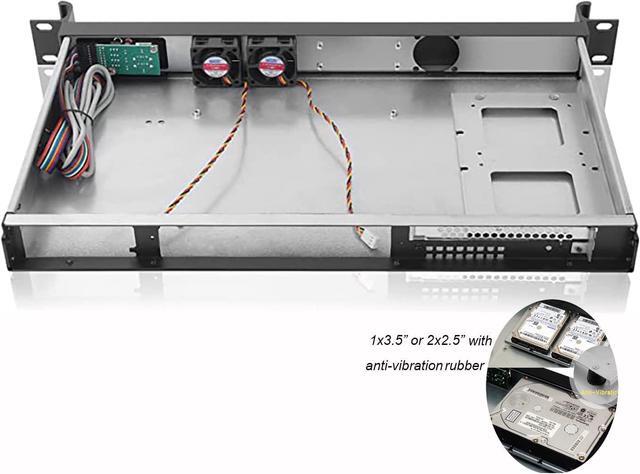 RackChoice 1U Rackmount Server Chassis 9.84" Depth Support Mini-itx M/B Only
