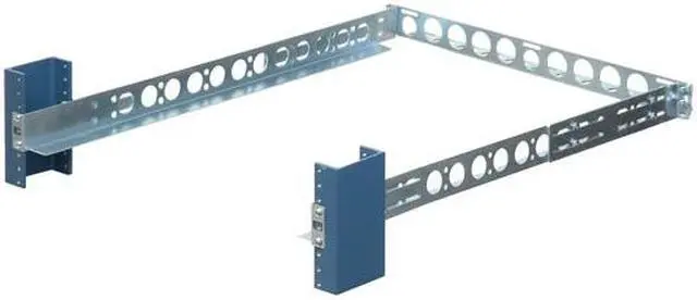 RackSolutions 1U 2Post Universal Rack Rail with Wirebar 24" Depth Compatible with Dell HP IBM Cable Management Included