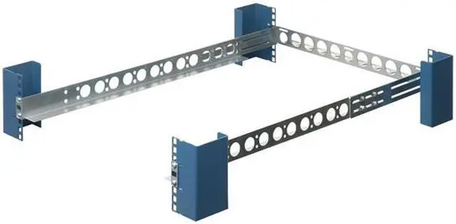 RackSolutions 1U Universal Rail with 24" Depth and Wirebar - Adjustable Mounting Depth (10" - 31.5") - Compatible with Dell HP IBM Apple Servers