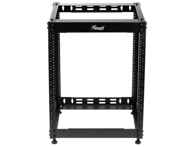 Rosewill 12U Open Frame Network Rack For Servers & AV Gear Server Rack Floor Standing Or Wall Mounted AV Rack For 19" Networking Servers And Audio 20 Inches Depth-RSWR-12U001